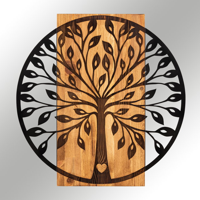 Wallity Zehre Accesorio Decorativo de Pared Negro y Nogal Wallity Zehre Accesorio Decorativo de Pared Negro y Nogal